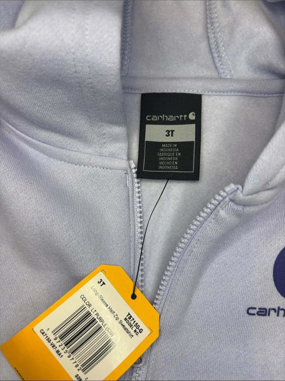 Carhartt Lilac Hooded Sweatshirt & Joggers Set NWT 3T